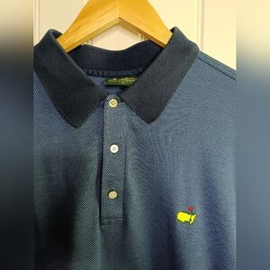 VTG XL Masters Amen Corner Mens Blue Golf Polo 100% Cotton Casual Money Travel